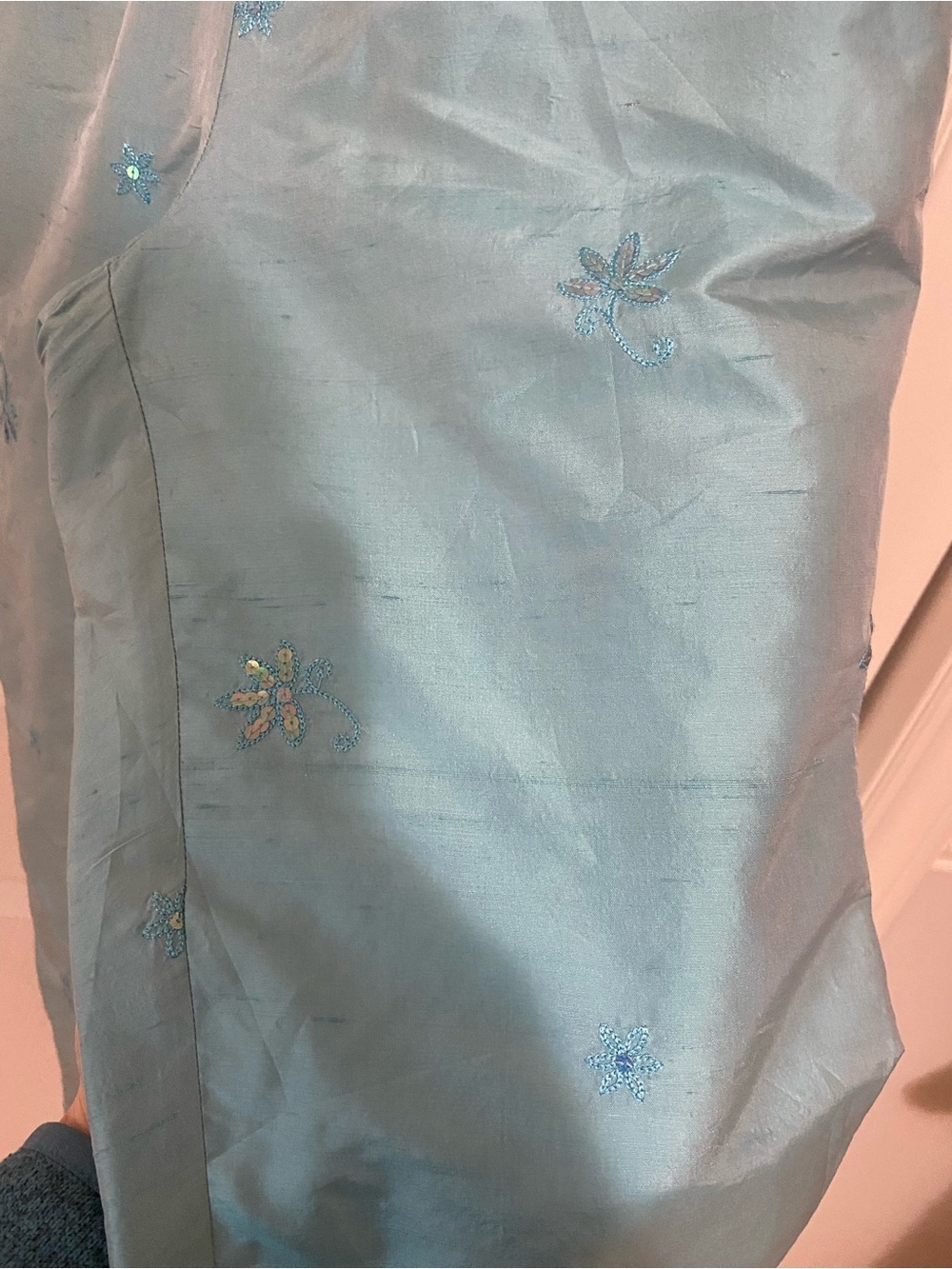 Lilly Pulitzer Vintage NWT 100% Silk 2 Piece Beaded Embroidered Floral Set 2 - Picture 6 of 16